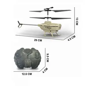 ライトリモコン付き2.5CHミニヘリコプターRCミリタリーヘリコプターおもちゃ障害物回避