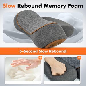 Almohada Masajeadora de Cuello para Alivio del Dolor Muscular Profundo con Calor, Masajeador Inalámbrico Recargable con Tracción para la Columna Vertebral y Hombros - Product Image 3