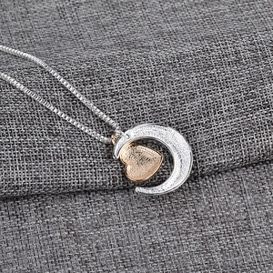 Te amo mamá a <span class=keywords><strong>la</strong></span> Luna y Back corazón de oro media luna de plata Luna colgante de collar para regalo de Día de <span class=keywords><strong>la</strong></span> madre - Product Image 4