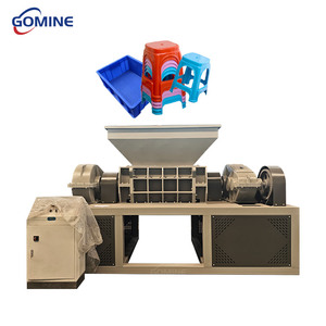 Machine de pré-déchiquetage de pneus pour le recyclage du caoutchouc, déchiqueteuse de pneus pour la machine de recyclage des pneus - Product Image 1