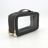 Sac de voyage transparent en PVC pour cosmétiques et maquillage, trousse de toilette transparente en PVC