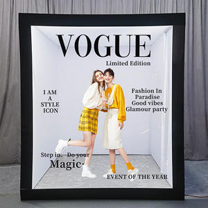 BM Wedding Decoration Magazine <strong>Photo</strong> <strong>Booth</strong> <strong>Box</strong> Black Wooden High Angle Magazine <strong>Box</strong> <strong>Photo</strong> <strong>Booth</strong> Pvc Fabric Frame - Product Image 1