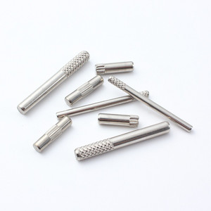 <span class=keywords><strong>Goupille</strong></span> de centrage filetée double tête moletée en acier inoxydable et acier au carbone, à grain droit, motif maillé, <span class=keywords><strong>cylindrique</strong></span> pleine masse - Product Image 4