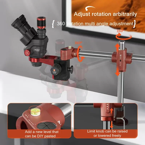 YCS 6558X三眼顕微鏡360 ° スイングゴールデンドラゴンアーム顕微鏡電話修理顕微鏡セット用スイングアームクランプ - Product Image 5