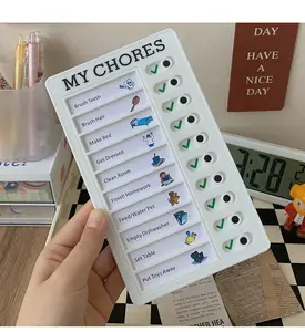 Wholesale Customized Portable Chore Chart Memo For Multiple Kids Plastic Message Home Office To Do List