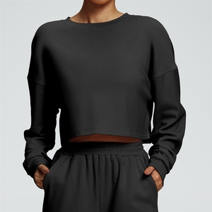 Nuova Felpa Sportiva Invernale da <span class=keywords><strong>Donna</strong></span> con Collo Tondo, Manica <span class=keywords><strong>Lunga</strong></span> e Vestibilità Comoda <span class=keywords><strong>per</strong></span> Corsa e Fitness - Product Image 4