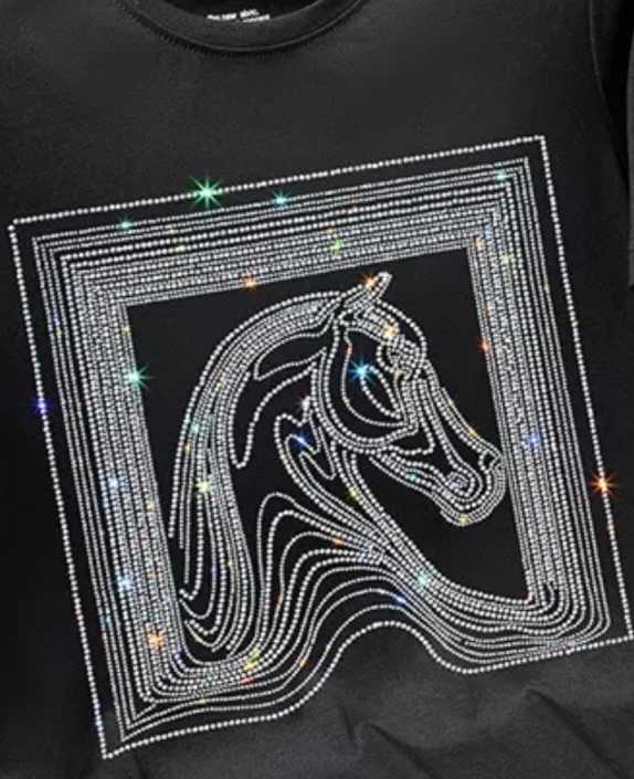 Rhinestone Hot Press Transfer Stickers, Designed for Custom Iron-on Application on T-shirts and Clothing  Hot-fix Heat Sheets