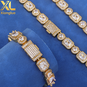 Pulseras de Moda con Diamantes Grandes y Brillantes, Chapadas en Oro de 18K, con Circonitas Cúbicas 3A, para Hombre y Mujer - Product Image 3