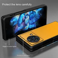 Étui de protection pour téléphone pliable Chang Liang Vivo X Fold compatible, en PC + cuir, couleur unie, résistant aux chocs, couverture intégrale