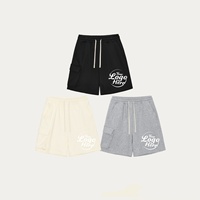Shorts de travail pour hommes printemps-été 340G, coupe décontractée robuste avec cordon de serrage et poches, personnalisables