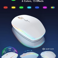 Combo de Teclado y Ratón Inalámbricos, Retroiluminación RGB Recargable, Letras Iluminadas, Tamaño Completo, Ergonómico, Modo de Suspensión, Juego de Teclado de 2.4GHz