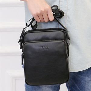 <span class=keywords><strong>Borsa</strong></span> a Tracolla da Uomo Personalizzata Marca Vicuna <span class=keywords><strong>Polo</strong></span> con Tasca Frontale Design Guangzhou in Pelle PU Resistente Stile Vintage - Product Image 2