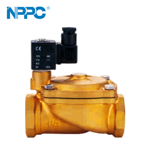 SLG22N1204-AC220V NPPC merk 2/2-weg waterklep, luchtpilot type, magneetventiel, messing kleplichaam voor pneumatisch gas of olie - Product Image 3