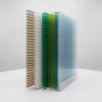 Plaque alvéolaire en polycarbonate multicouche avec support à nervures diagonales pour toiture à haute charge