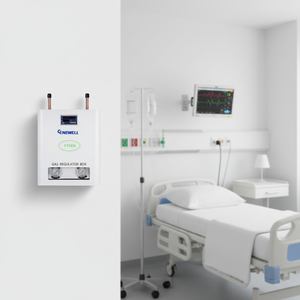 Caja de <span class=keywords><strong>Control</strong></span> de Presión de Oxígeno Medicinal de Latón con Medidor de Flujo e Interfaz Remota - Product Image 1