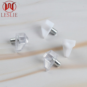 Supports d'étagère en plastique, broches de 5 mm, nickel, résistants à la rouille, pour armoires modulaires Leslie SB-TouMingBantTuo, installation facile - Product Image 4