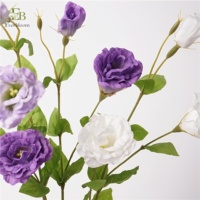 Eustoma artificiel Everbloom en latex, toucher réel, hydratant, pour décoration événementielle de haute qualité (Campanule et Gentiane de prairie)