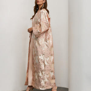 Fabrication d'Abayas OEM, Abayas en Jacquard, Manteau, Qatar, Abayas Ouvertes Modestes pour Femmes - Product Image 3