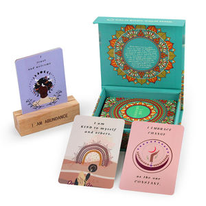 Prix de gros Cartes <span class=keywords><strong>Messeges</strong></span> positives imprimées Cartes d'affirmation personnalisées avec support - Product Image 4