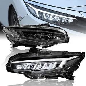 ไฟหน้ารถสำหรับ Honda Civic,ไฟหน้า LED แบบเต็มศีรษะเหมาะสำหรับ Honda Civic ปี2016 2017 2018 2019 2020