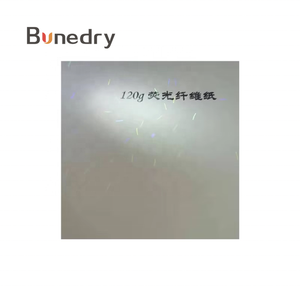 Papier de sécurité fluorescent UV en fibres de 120 grammes, en pâte de bois vierge, vente en gros - Product Image 1