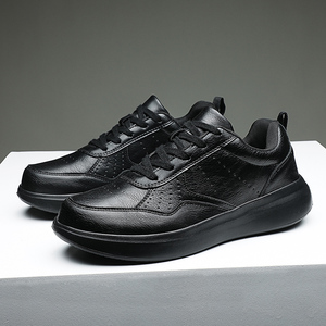 Chaussures de sport pour hommes personnalisées, légères, style décontracté, noires, pour la marche - Product Image 3