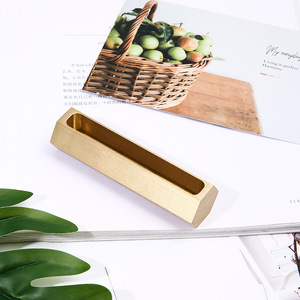 Brass <b>Card</b> Holder Solid Brass Yellow Hexagonal Shape Business <b>Card</b> Display <b>Table</b> Desk Organizer - Product Image 1