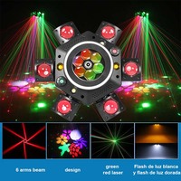 150W 4-in-1 RGBW 6-Arm Bee-Eye Moving Head LED mit Mustern DJ-Effekt Bühnenbeleuchtung für Disco Club Party Stroboskop