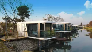 Modern mewah portabel Mobile Hotel Glitter komersial mewah Prefab kapal kapsul rumah