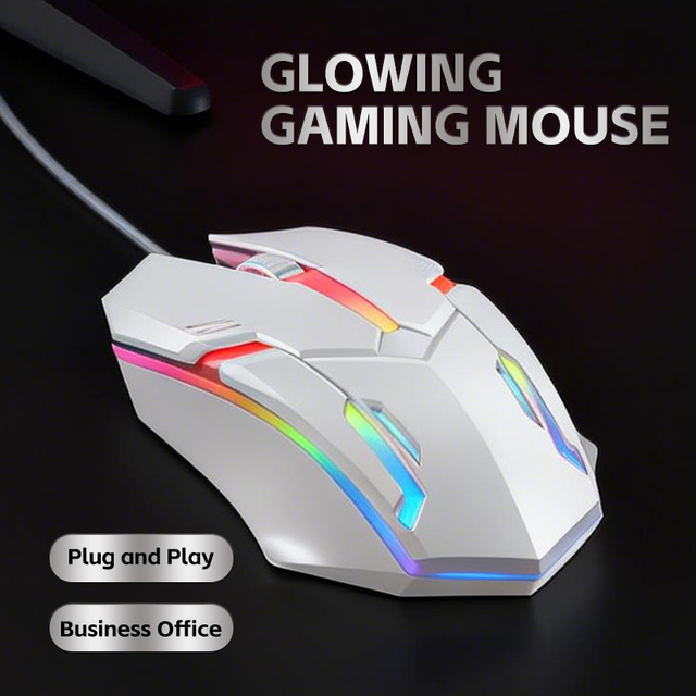 P10 3-Button USB Wired Optical CMOS Sensor Game Mouse Right-handed LED Backlit Ergonomic Laptop in Stock Wired Mouse