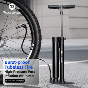<span class=keywords><strong>Pompe</strong></span> à vélo sans chambre à air WEST BIKING à gonflage rapide haute pression avec manomètre 160 psi en alliage haute résistance, <span class=keywords><strong>pompe</strong></span> à air pour pneus de vélo et ballons - Product Image 6