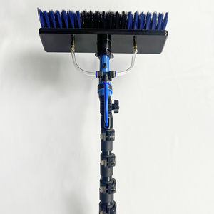 Brosse de <span class=keywords><strong>lavage</strong></span> à eau écologique Qiyun 3,6/4,6/7 m avec tige télescopique flexible en aluminium pour le nettoyage des fenêtres et des panneaux solaires - Product Image 6