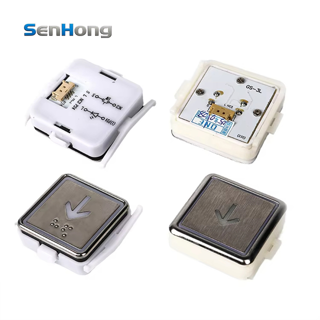 Square Elevator Push Button GS-3L-1B GS-3L-2B for Toshiba CV620 Panel Elevator Parts Buttons