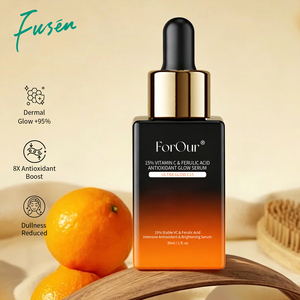 Sérum Visage 15% Vitamine <span class=keywords><strong>C</strong></span> Pure & Acide Férulique – Infiltration Précise Lumi Glow – OEM – Répare la Teint Terne – Unifie le Teint - Product Image 1