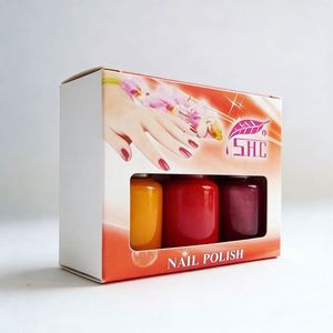 OEM UV Finished <b>Window</b> Nail Polish Box High Gloss Cardstock Packaging with Clear <b>Panel</b> for Nail Care Items - Product Image 1