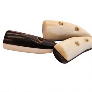 Bouton à boucle en corne naturelle polie, fait main, écologique et de qualité supérieure, avec fermeture en corne de buffle pour vêtements et articles en cuir - Product Image 5