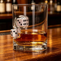 Verres à whisky rétro américains en cristal faits à la main, amusants, avec logo-souvenir pour restaurants et attractions touristiques