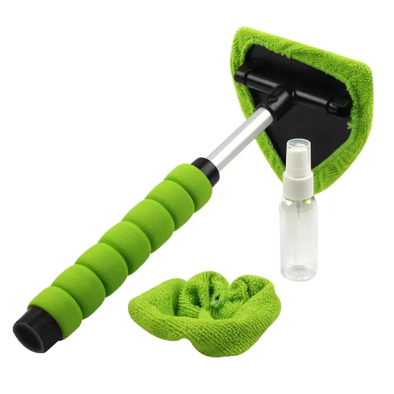 Glass Wiper Car Glass Cleaner Kit Windshield Cleaner Window Cleaning Tool with Extendable Handle and Microfiber Cloth