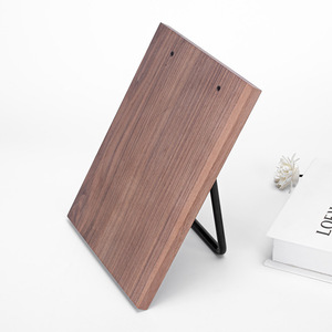 Porte-cartes de visite en bois de noyer noir, support de calendrier en bois massif, porte-menu, support de calendrier de table en bois - Product Image 3