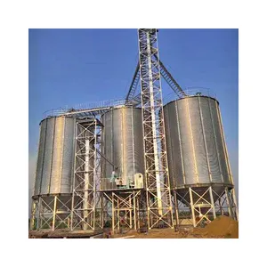Attrezzature per macchine agricole commerciali complete pulitore trasportatore essiccatore attrezzature linea di processo stoccaggio silo grano in vendita