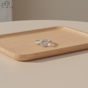 Nouvelle Arrivée Bague Classique en Or Blanc Massif 18K avec Diamant Naturel, Monture Semi-Préencastée, Bague de Fiançailles pour Femme, Alliance de Mariage - Product Image 4