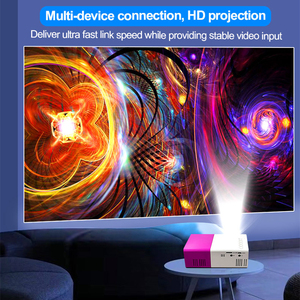 LED chiếu với USB, <span class=keywords><strong>Mini</strong></span> xách tay máy chiếu, điều khiển từ xa trong nhà/ngoài trời Movie chiếu yg300purple - Product Image 4