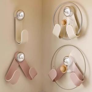 Support de couvercle de pot en plastique crème à ventouse, multifonctionnel, réglable, mural, sans perçage, moderne et simple, pour <span class=keywords><strong>la</strong></span> cuisine - Product Image 1