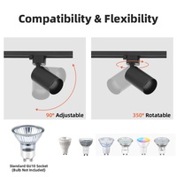 Remplaçable Gu10 Ampoule Source de Lumière Éclairage sur Rail Plafonnier Commercial Led Track Light Led Light/Spot Light/Track Lights