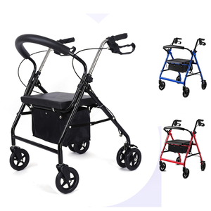 Déambulateur à assistance à la <span class=keywords><strong>marche</strong></span> avec cadre en aluminium, fauteuil roulant pour adultes handicapés avec siège, déambulateur à roulettes avec panier, économiseur <span class=keywords><strong>de</strong></span> main-d'œuvre - Product Image 3