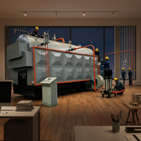 Industriële handgestookte biomassa stoomketel voor handmatige invoer, 4-10 ton, voor grote voedselverwerkings- en fruitdrooglijnen