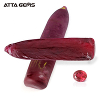 Prix des pierres de 1 carat, coupe trillion, rouge sang de pigeon, acheteurs, pierres de rubis synthétiques en corindon