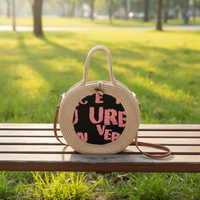 Sac de plage décontracté pour femme 3L avec fermeture à corde ronde pour les loisirs, les vacances, les voyages, les mariages