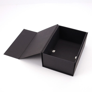 Màu Đen Đồng Bằng In Từ Đóng Nắp Thanh Lịch Bespoke Giấy Hộp Quà Tặng Với Bản Lề Nắp - Product Image 2