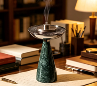Brûleur d'encens KIKI de luxe en marbre naturel écologique, sculpté à la main, anti-odeur, pour le Ramadan et les cérémonies religieuses arabes